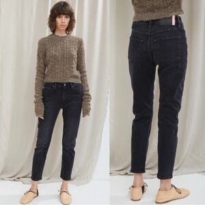 Acne Studios Melk Jeans in Used Black Skinny Size 27 Minimalist Neutral Designer